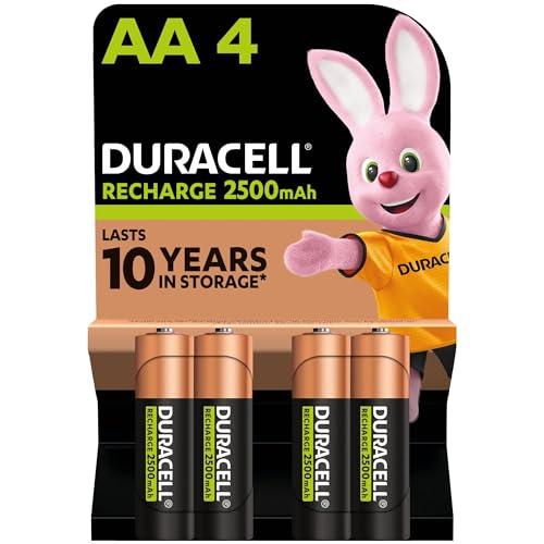 Duracell Batterie Ricaricabili AA (Confezione da 4) 2500mAh