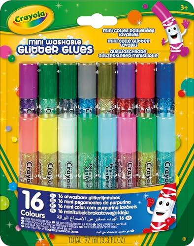 Crayola - Colle Glitter Lavabili 16 Colori