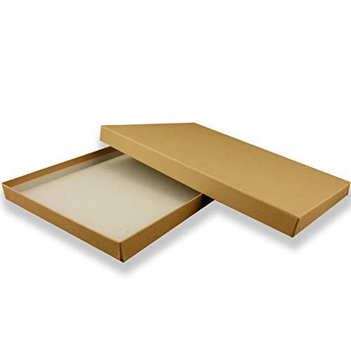 Set di 4 Scatole Regalo/Portaoggetti A4 in Carta Kraft