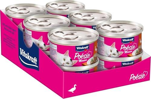 Vitakraft Poésie Mousse al'Anatra per Gatti Adulti - Confezione da 12 x 85g