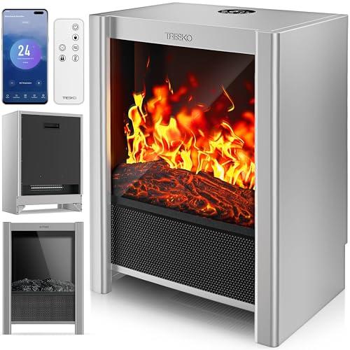 TRESKO® Camino Elettrico SmartFire 2000W con App WiFi e Telecomando