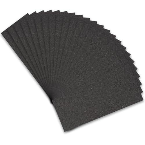 STEBRUAM Carta Abrasiva 21 Pezzi Kit, Carta Vetrata per Legno in Grane 240 Grinta, Sandpaper Carta Vetro Impermeabile Levigatura a Secco e Umido