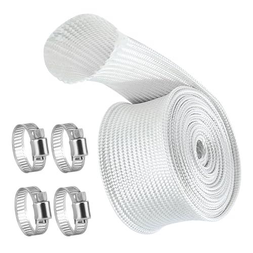 Tubo di scarico resistente al calore premium 25mm per generatori di corrente e riscaldatori da parcheggio, lunghezza 200 cm, con 4 clip in acciaio inossidabile per sicurezza duratura