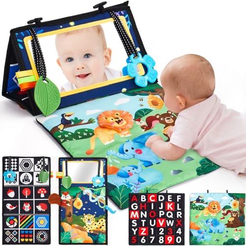 Hahaland Giochi Montessori Specchio Neonato e Libro Sensoriale