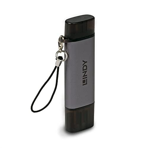 LINDY 43335 Lettore di Schede USB 3.2 Type C & A SD/MicroSD