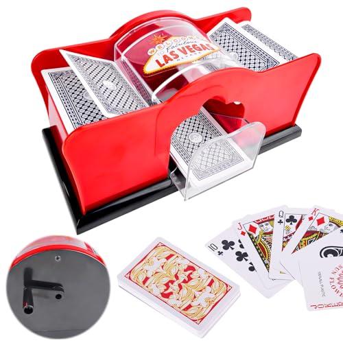 Pipihome Mescolatore Carte da Gioco Manuale per 2 Mazzi