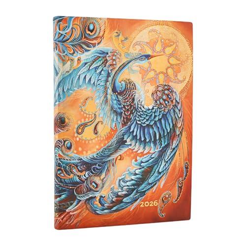 Agenda Paperblanks 2026 Uccello del Cielo - Uccelli della Felicità - 12 Mesi Flexis Midi Orizzontale