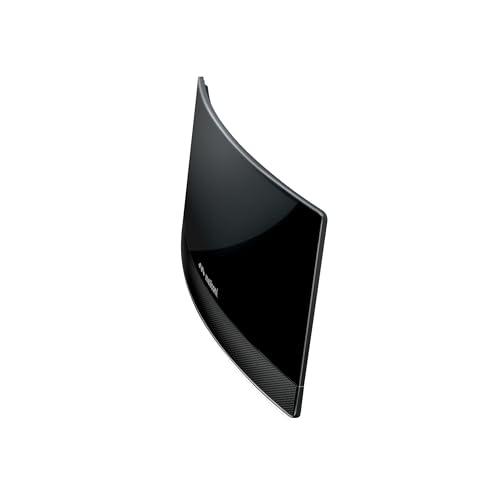 Meliconi Antenna Amplificata AT 55 R1 USB, Antenna TV da Interno con Amplificatore Regolabile, Ripetitore Segnale TV, Compatibile DVB-T2 HEVC, Filtri 4G/5G, Portata 30km, Alimentazione USB 5V, Nera