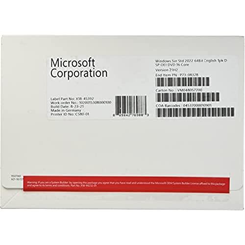 Microsoft Windows Server 2022 Standard - 1 Licenza