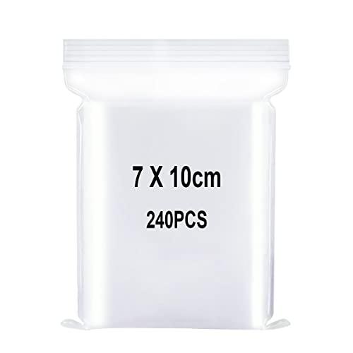 Sacchetti di plastica richiudibili trasparenti 7x10cm - 240 pezzi