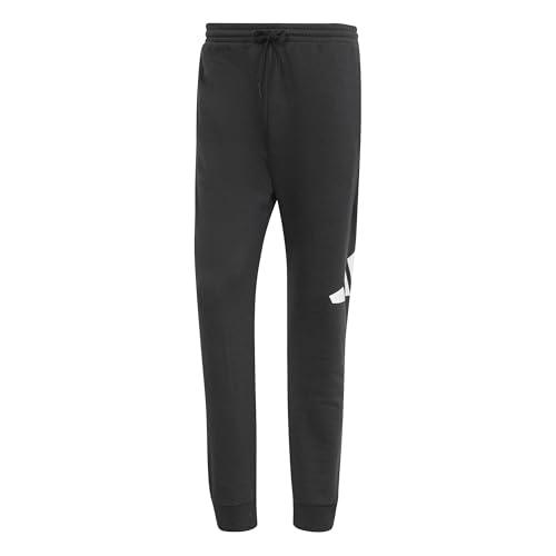 adidas Essentials Big Logo French Terry Pant Uomo, Nero/Bianco