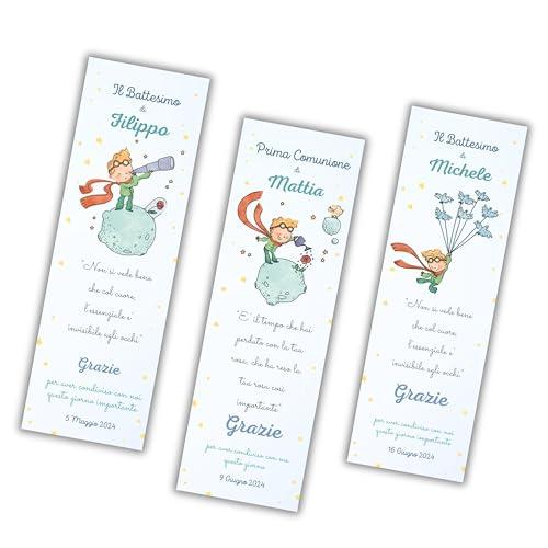 Segnalibro Battesimo Personalizzato Il Piccolo Principe - Set da 30 Pezzi