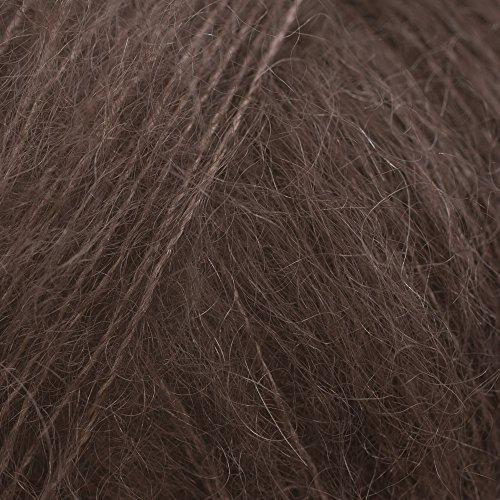Drops Kid-Silk Marrone Scuro - Filato di Lusso Mohair e Seta