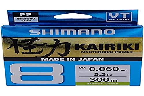 Shimano Kairiki 8 Mantis Green 300m - Trecciato da Pesca Alta Performance