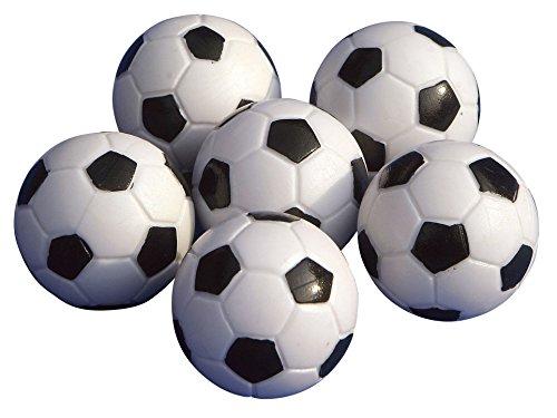 Gamesson - Set di palloni da Calcio Balilla, 6 Pezzi, 32 mm, Nero/Bianco