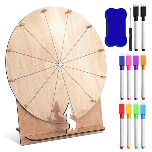 Ruota Della Fortuna,35 CM 12 Slot Ruota Dei Premi Che Gira Avec Un Marqueur,Ruota Fortuna Con Supporto,Ruota Della Roulette Fortuna,Gioco Fortuna Per Carnevale Per Feste Di Gioco