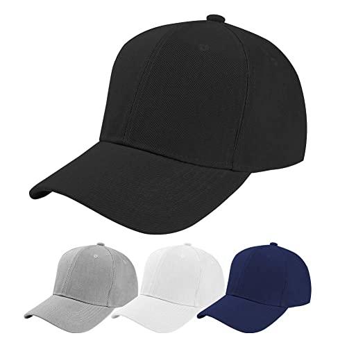 Aomig Cappello da Baseball Nero Unisex Regolabile