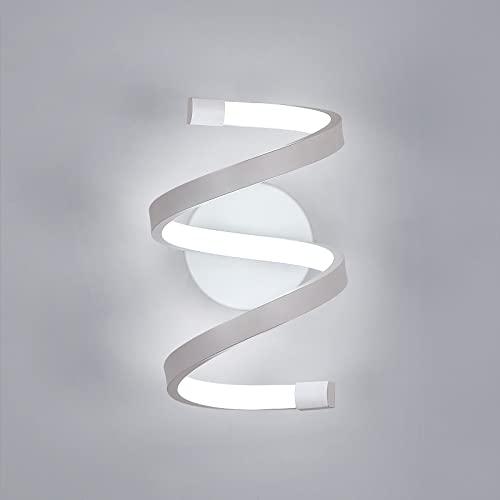 Goeco Applique da Parete Interno, LED Moderna 18W 2000LM, Lampada Muro per Camera da letto Tromba delle scale, 6500K Luce Bianca Fredda