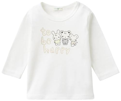 T-Shirt Manica Lunga United Colors of Benetton Girocollo Stampa ad Acqua