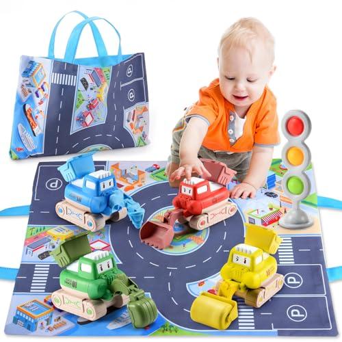 Geebiiny Set di Macchinine per Bambini 1-3 Anni