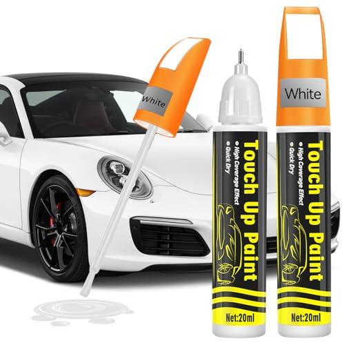 Prowithlin Penna Ritocco Carrozzeria - Bianco - Doppia Efficacia per Graffi Auto