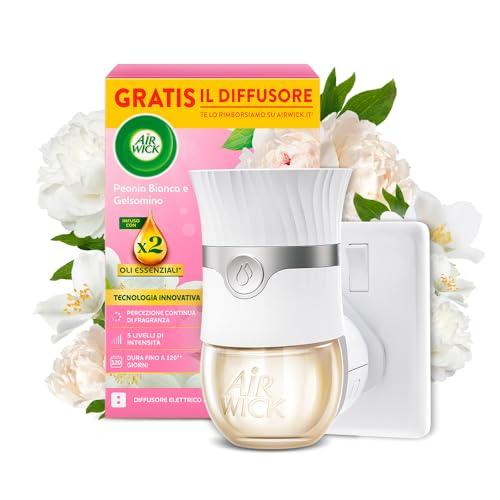 Air Wick Diffusore Elettrico di Oli Essenziali Peonia Bianca e Gelsomino