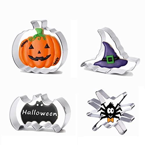 Set di 4 Formine per Biscotti Halloween in Acciaio Inox