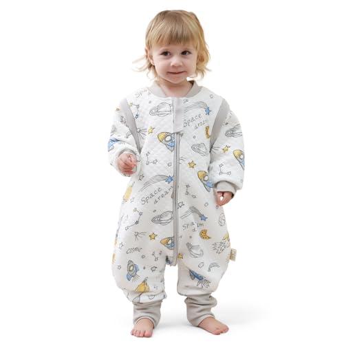 MIKAFEN Sacco nanna con piedi bambini 2.0 Tog, Veicolo Spaziale 18-36 mesi