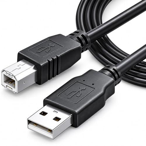 CABLEPELADO Cavo stampante USB 2.0 Tipo A a Tipo B | Compatibile con HP,Epson, Canon, Brother,Lexmark, Scanner, Disco Rigido, Fotografia Digitale | Nero | 1.80 metri