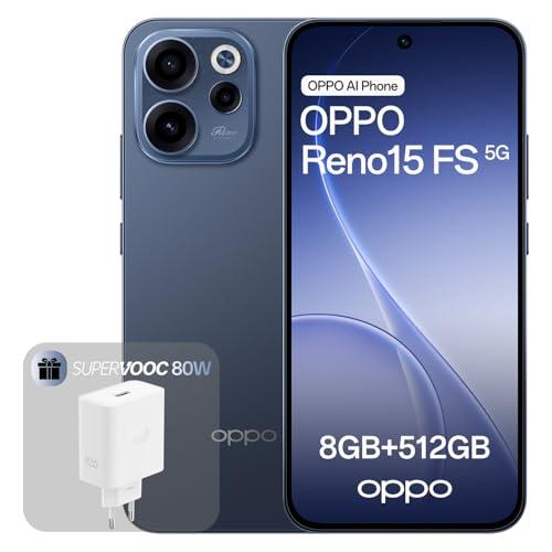 OPPO Reno15 FS 5G Smartphone Sbloccato, 8+512GB, Fotocamera Grandangolare 50MP FOV 100°, Display 6.57