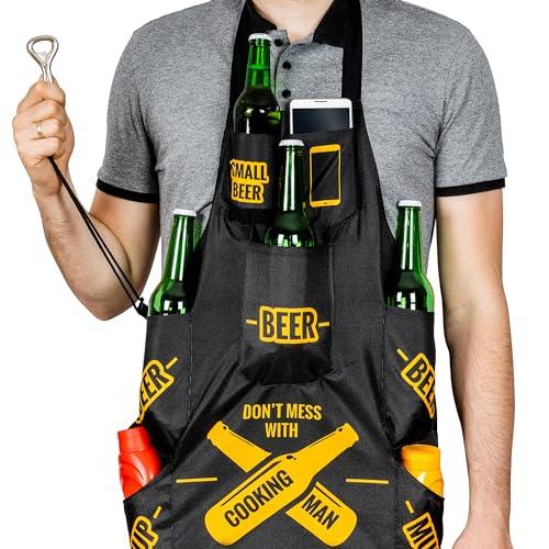 Froster Grembiule da Cucina per Uomo con Tasche per Birra