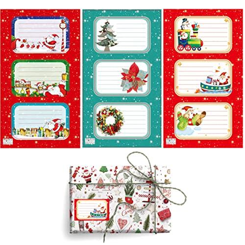 ARKRAFT Set 36 Adesivi per Carta da Regalo Natale