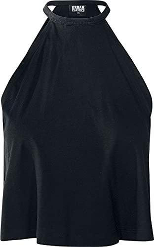 Urban Classics TB1903-Ladies Neckholder Tanktop Top Nero Donna