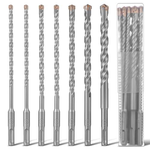 Flintronic Set di 7 Punte per Trapano SDS Plus per Calcestruzzo, Pietra e Piastrelle