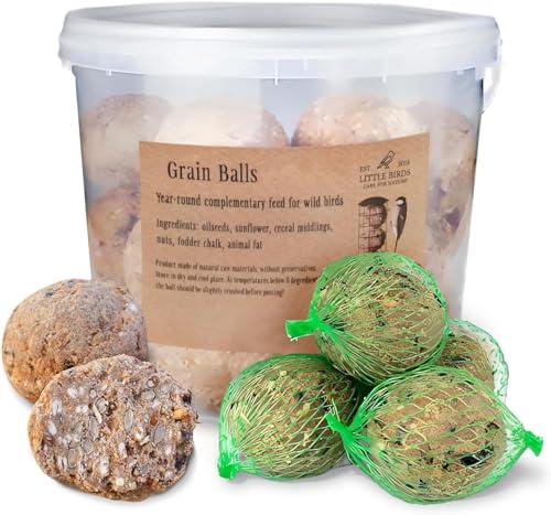 Care4Nature 30 Palline di Grasso per Uccelli Selvatici con Rete
