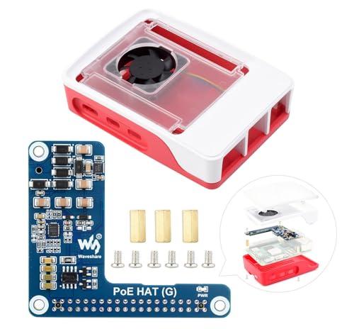 Waveshare Power Over Ethernet (PoE) HAT (G) con Case per Raspberry Pi 5