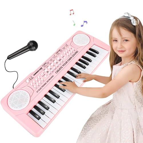 Orvyna Pianola Bambini 37 Tasti Rosa con Microfono