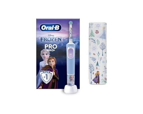 Oral-B Spazzolino Elettrico Ricaricabile Bambini Frozen+3 Anni, Delicato sulle Gengive, Utilizzabile con Disney Magic Timer, 1 Testina, 1 Spazzolino, 1 Custodia da Viaggio, Idea Regalo