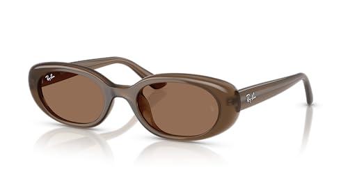 Ray-Ban Occhiali da sole unisex Rb4441d, Marrone Opale/Grigio scuro, 53 mm