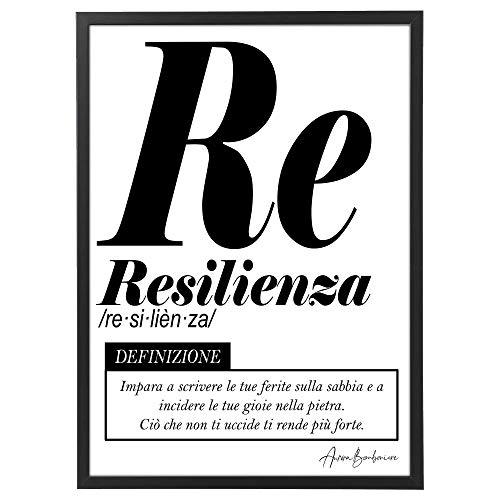 Quadro Moderno Ufficio e Casa - Cornice varie dimensioni - Motivazionale Skills Made in Italy (Resilienza)