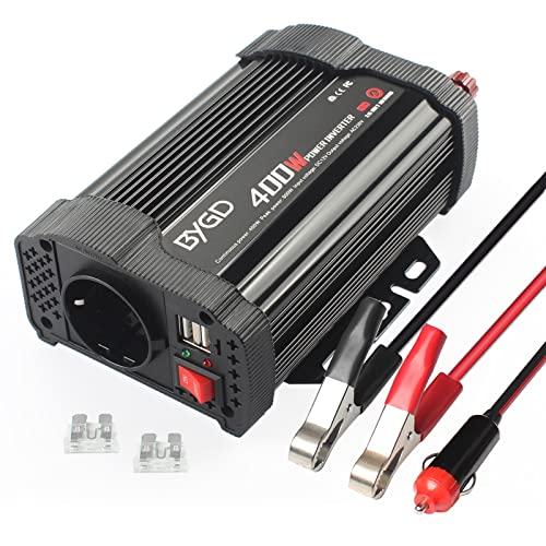Inverter di Potenza 400W per Auto, Convertitore DC 12V a AC 220V/230V con Dual USB 3.1A