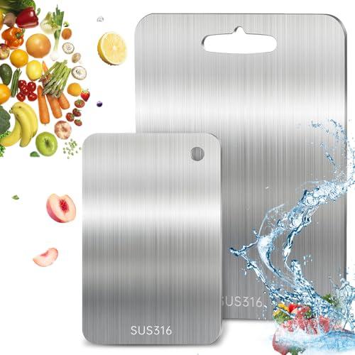 Set di 2 Taglieri in Acciaio Inox 316 per Alimenti