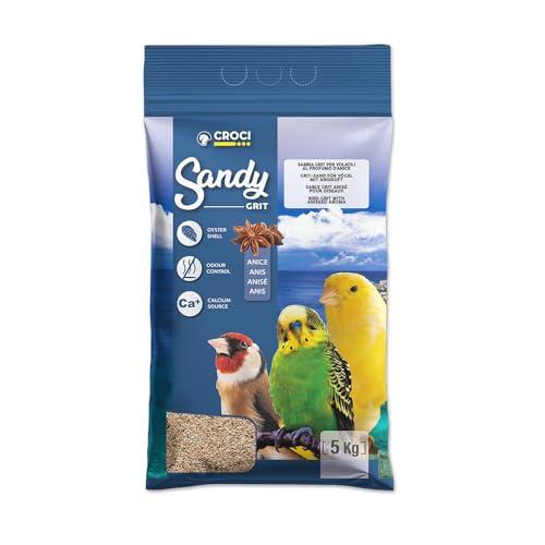 Croci Sandy con Grit 5 kg - Sabbia Igienica Profumata per Volatili