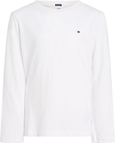 Tommy Hilfiger Bambino Maglietta Maniche Lunghe Basic, Bianco