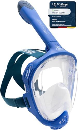 Cressi Java Maschera Integrale Snorkeling Blu/Blu Navy L/XL