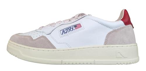 Autry Medalist Scarpe Sneakers Uomo Pelle Bianco-Rosso