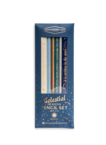 Set di 6 Matite DesignWorks Celestial Heavens