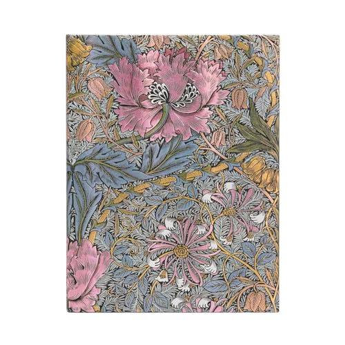 Paperblanks | Morris Caprifoglio Rosa | Diario a copertina rigida | Ultra | Bianco