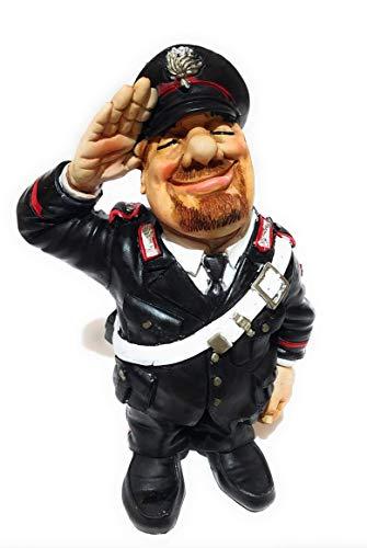 Caricatura IL CARABINIERE UOMO mestiere professione sport in resina e alabastro dipinta a mano