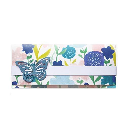 Porta soldi - cerimonie - matrimonio - busta portasoldi (formato 22 x 9,5 cm) + biglietto d'auguri vuoto all'interno - ideale per il tuo messaggio personale - realizzato interamente a mano.